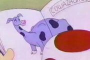 The dinosaur-like cow, the Cowazaurus, from The Super Mario Bros. Super Show! ("Quest for Pizza")