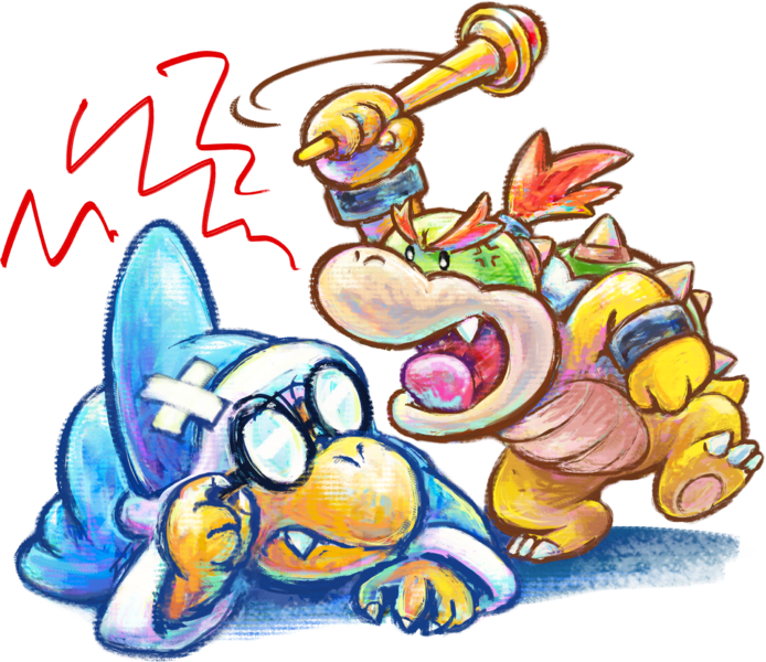 File:Kamek and Baby Bowser Artwork - Yoshi's New Island.png
