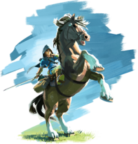 Link on a horse BotW artwork.png