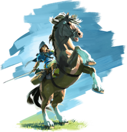 Link on a horse BotW artwork.png