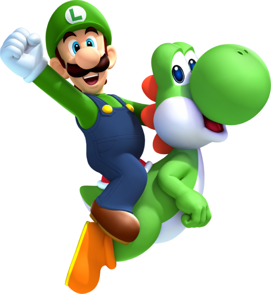 File:Luigi and Yoshi Artwork - New Super Luigi U.png