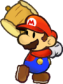 Mario wielding his hammer