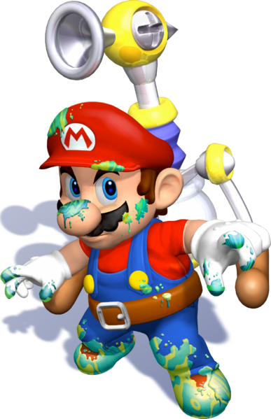 File:Mario Dirty Graffiti Artwork - Super Mario Sunshine.png