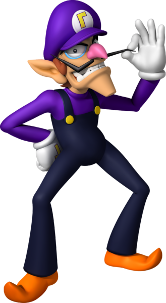 File:Mario Party - Island Tour Waluigi Artwork.png