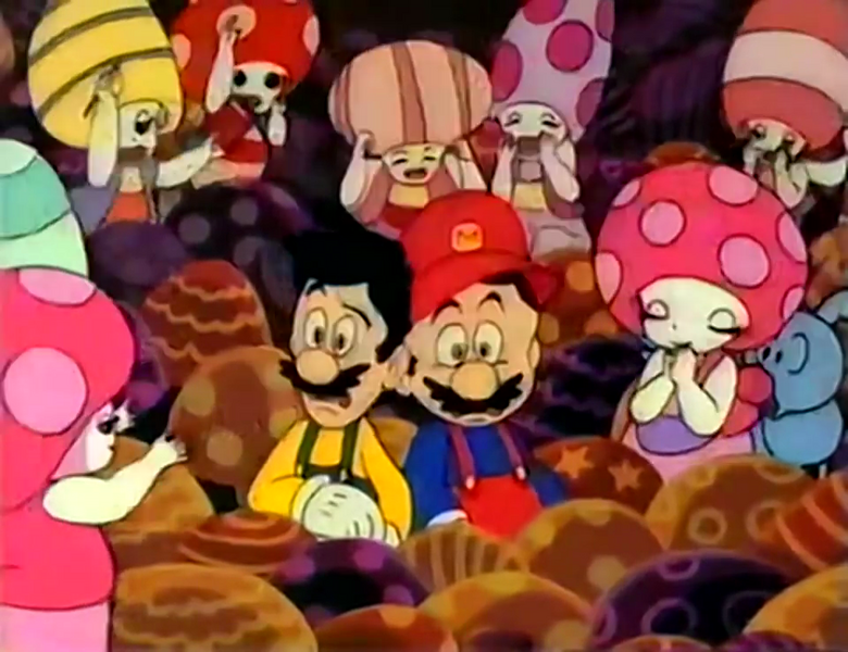 File:Mario and Luigi surrounded by the mushroom people.png