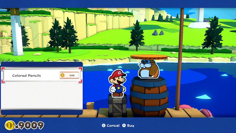 File:Mario buying the Colored Pencils trophy.jpg