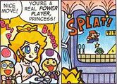 Princess Toadstool playing Super Mario Bros. in Super Mario Adventures