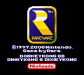 Splash screen from Donkey Kong GB: Dinky Kong & Dixie Kong