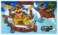 The Koopa Troop on airships in Super Mario 3D Land