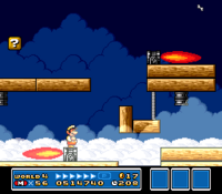An airship's many hazards, in Super Mario Bros. 3 (top) and New Super Mario Bros. Wii (bottom)