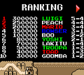 The name " YOSHI " is in the scoreboard.