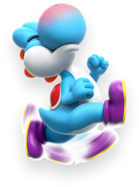 File:SMBW Light Blue Yoshi Artwork.png