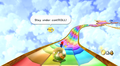 Mario rolling in Rolling Coaster Galaxy