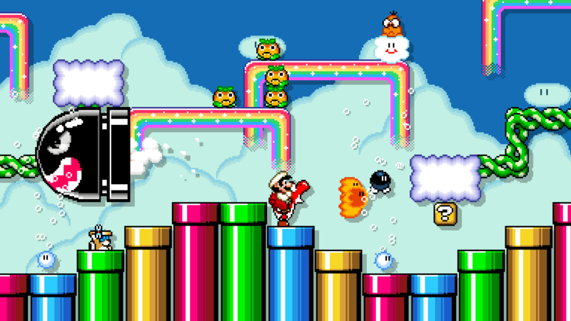File:SMM2 Mario Red Yoshi Sky.png