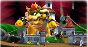 Mario battling Giant Bowser.
