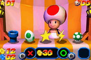 The interior of Toad's tent in most locations; this particular one is at Grassy Greens Stage, as evidenced by the items for sale