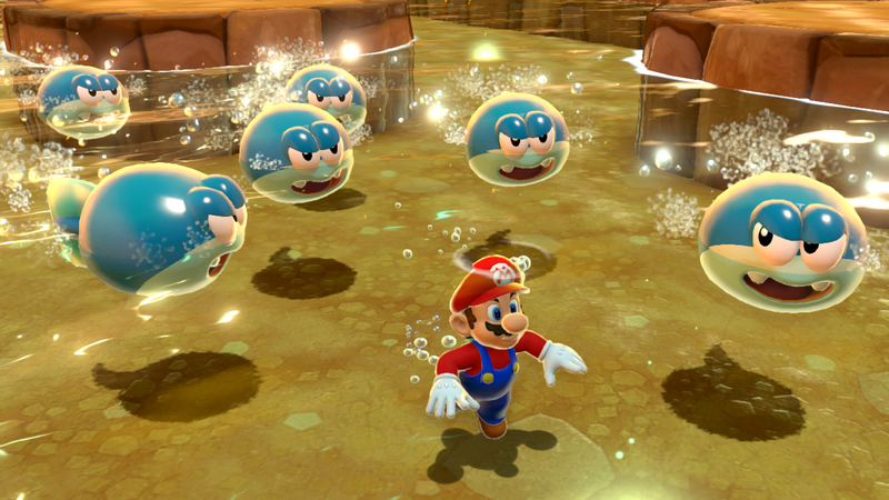 File:Underwater Gobstoppers Screenshot - Super Mario 3D World.png