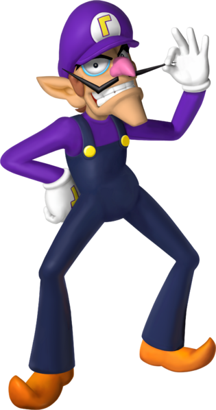 File:Waluigi Artwork - Mario Party 6.png