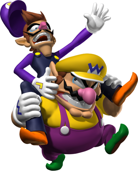 File:Wario and Waluigi Artwork - Mario Party 7.png