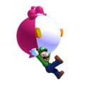 Luigi with a Balloon Baby Yoshi